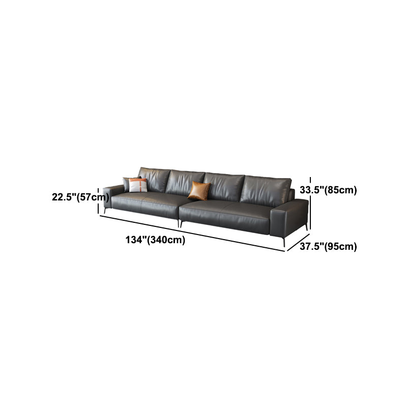 Dark Gray Removable Cushions Square Arm Sofa/Sectional for Living Room