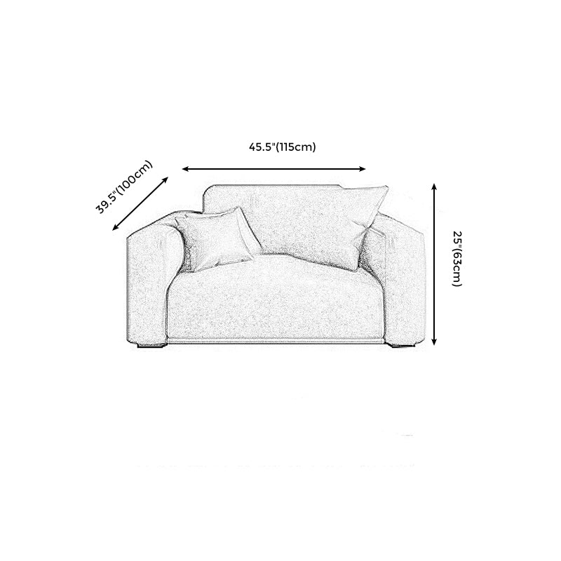 Stain Resistant Stationary Living Room Square Arm Standard Seating