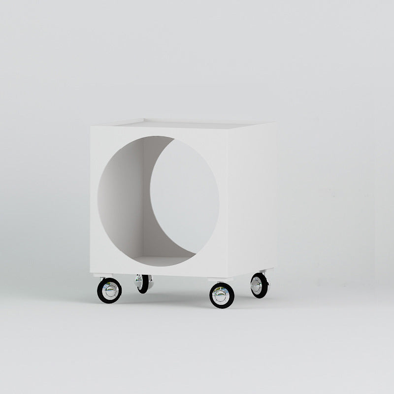 Square Acrylic Side Table 13.78" W x 13.78" H End Table with Storage