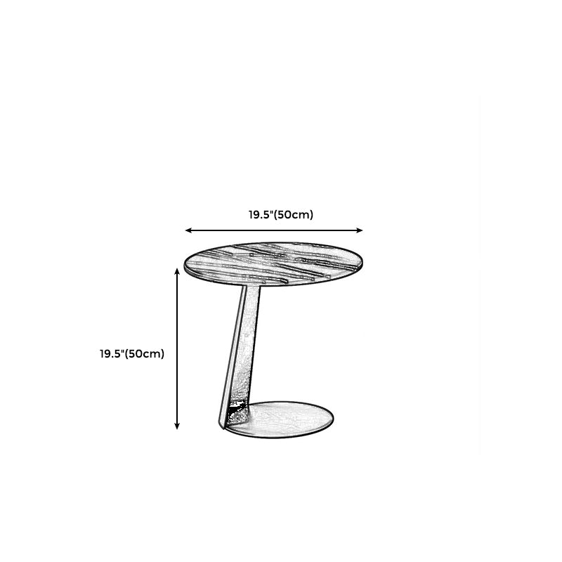 Pedestal Coffee Table Contemporary Round Cocktail Table in Black/White