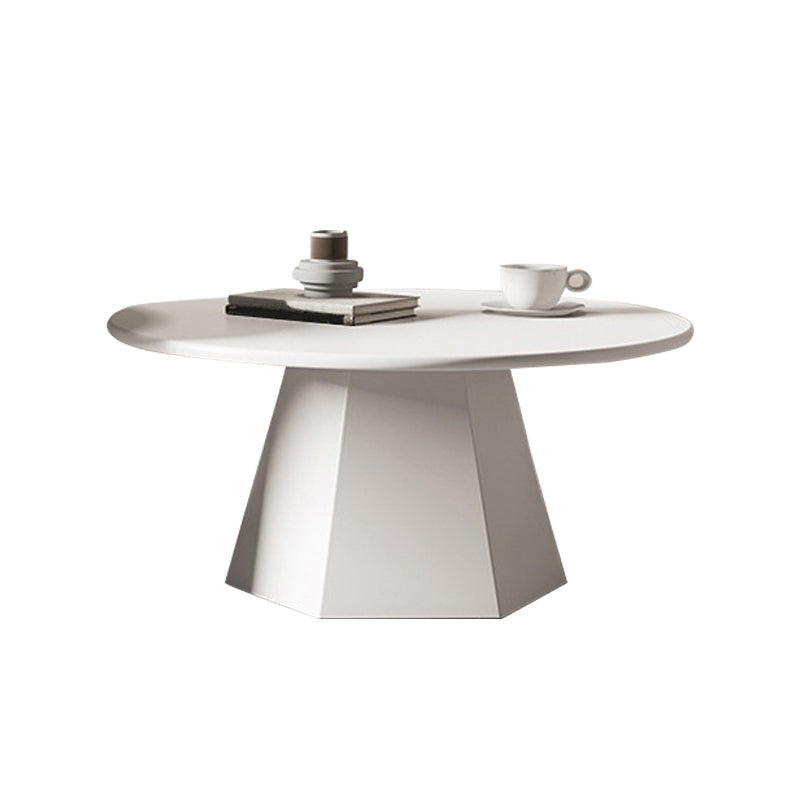 Modern Black/White Coffee Table Pedestal Marble Cocktail Table for Room