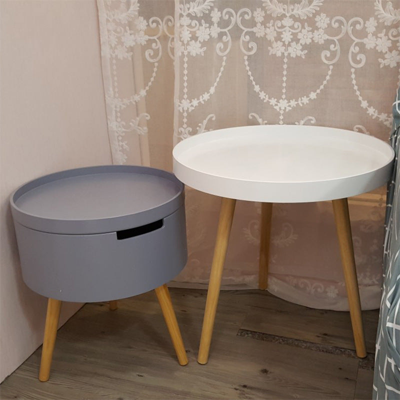 3 Legs 2 Round Coffee Table Contemporary Wood Coffee Table Set