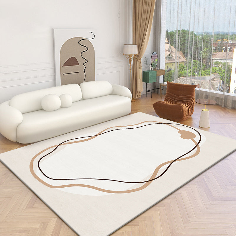 Black Nordic Carpet Polyester Line Carpet Stain Resistant Carpet for Drawing Room