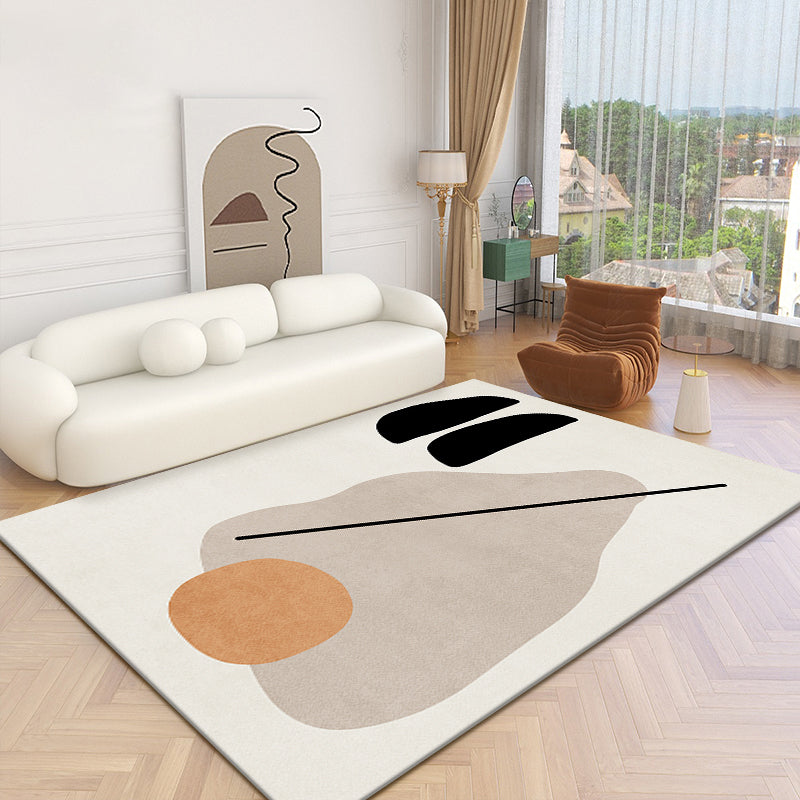 Black Nordic Carpet Polyester Line Carpet Stain Resistant Carpet for Drawing Room