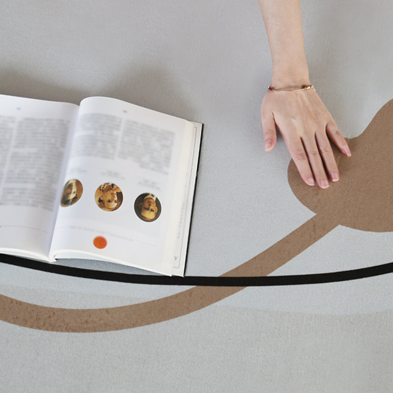 Black Nordic Carpet Polyester Line Carpet Stain Resistant Carpet for Drawing Room