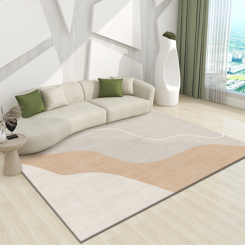 Black Nordic Carpet Polyester Line Carpet Stain Resistant Carpet for Drawing Room