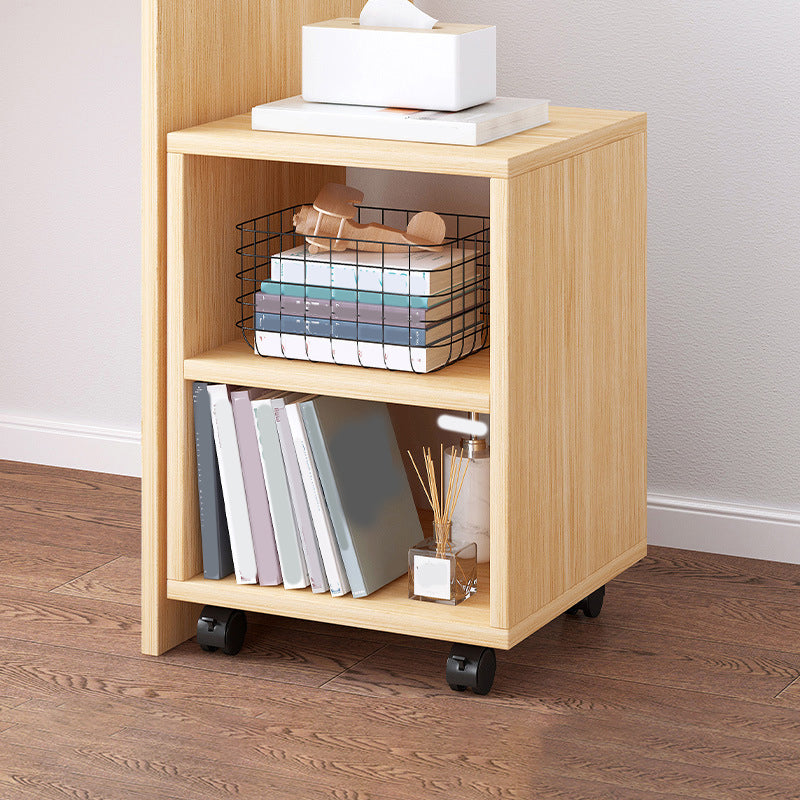Modern Wooden Night Stand 18.8"/26.7" Tall Nightstand with Shelves