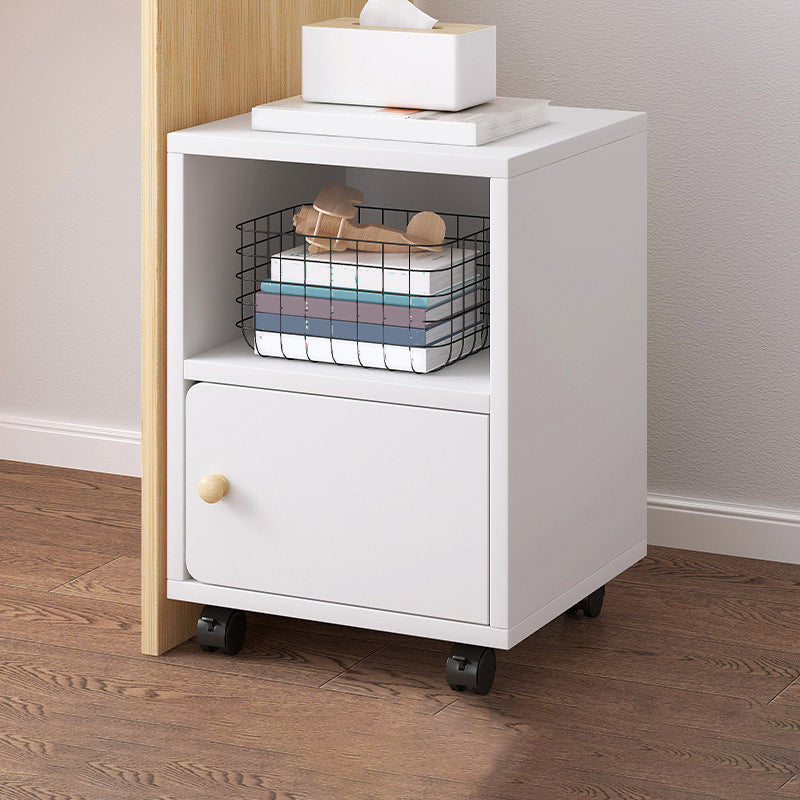 Modern Wooden Night Stand 18.8"/26.7" Tall Nightstand with Shelves