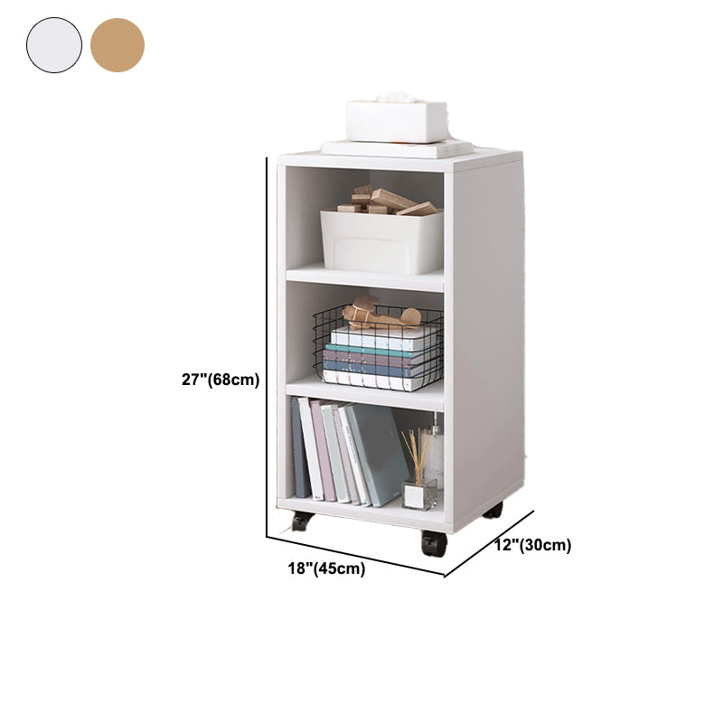 Modern Wooden Night Stand 18.8"/26.7" Tall Nightstand with Shelves