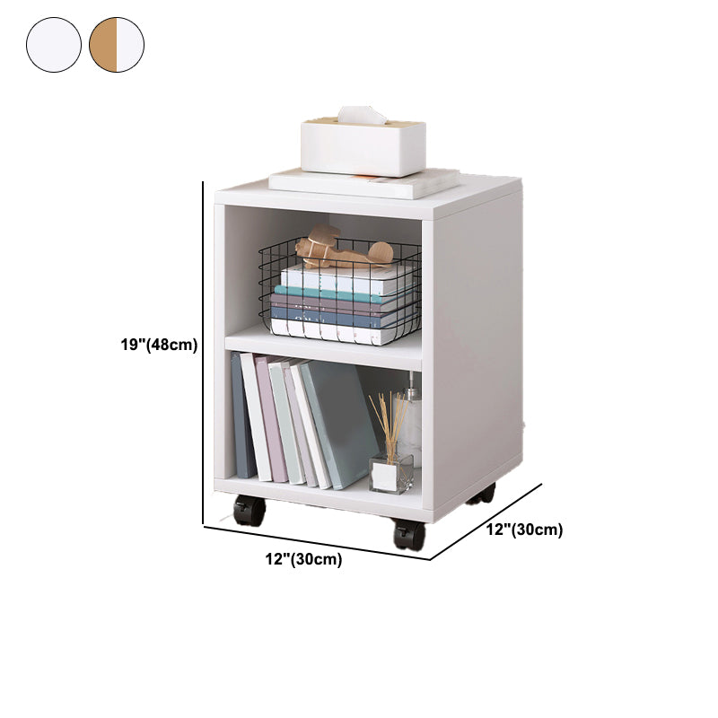 Modern Wooden Night Stand 18.8"/26.7" Tall Nightstand with Shelves