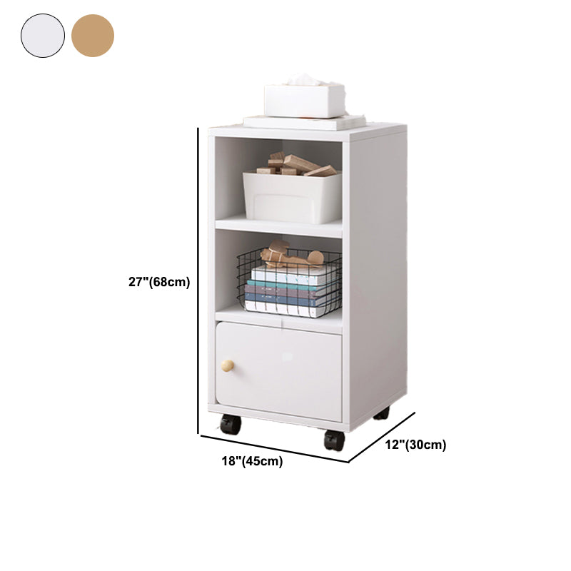 Modern Wooden Night Stand 18.8"/26.7" Tall Nightstand with Shelves