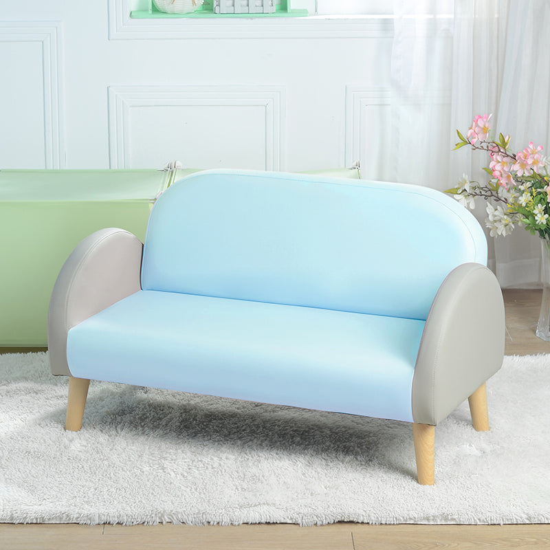 Modern Leather Tight Back Rolled Arm Sofa Couch for Children