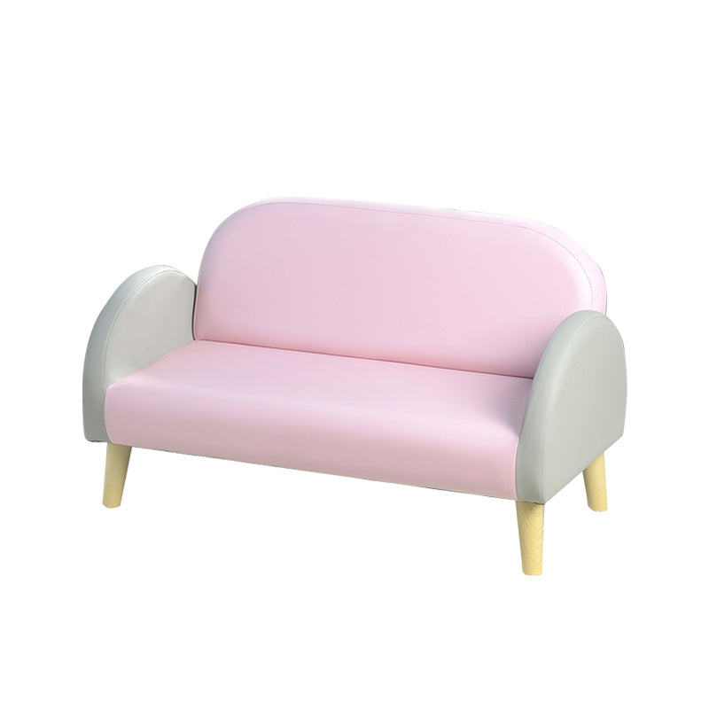 Modern Leather Tight Back Rolled Arm Sofa Couch for Children