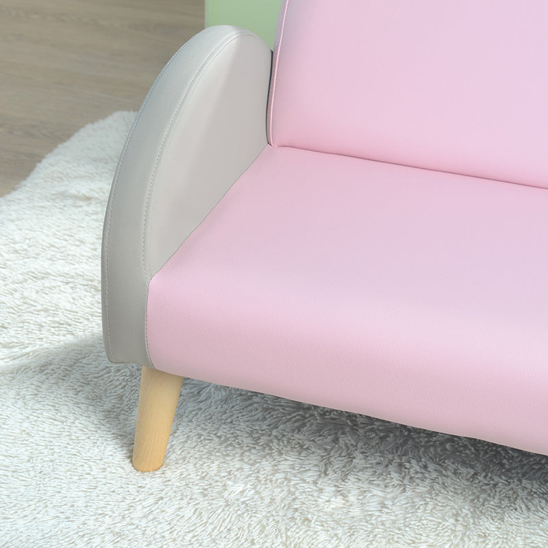 Modern Leather Tight Back Rolled Arm Sofa Couch for Children