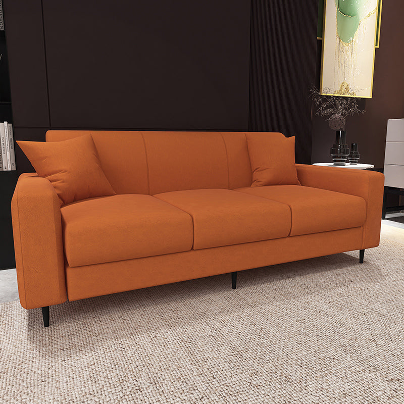 Contemporary Cotton Blend Standard Cushions Square Arm Settee Bench