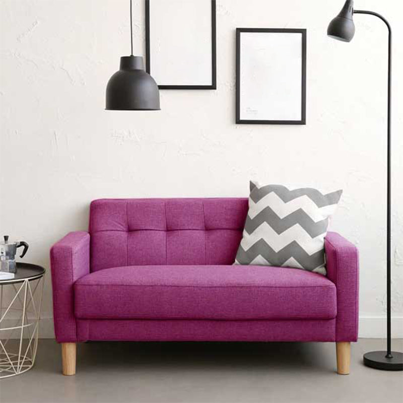 Standard Biscuit Back Settee Sofa Contemporary Square Arm Settee Loveseat