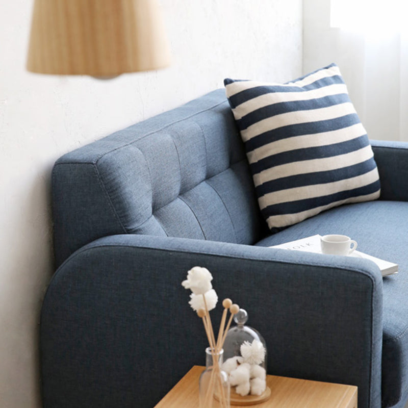 Standard Biscuit Back Settee Sofa Contemporary Square Arm Settee Loveseat