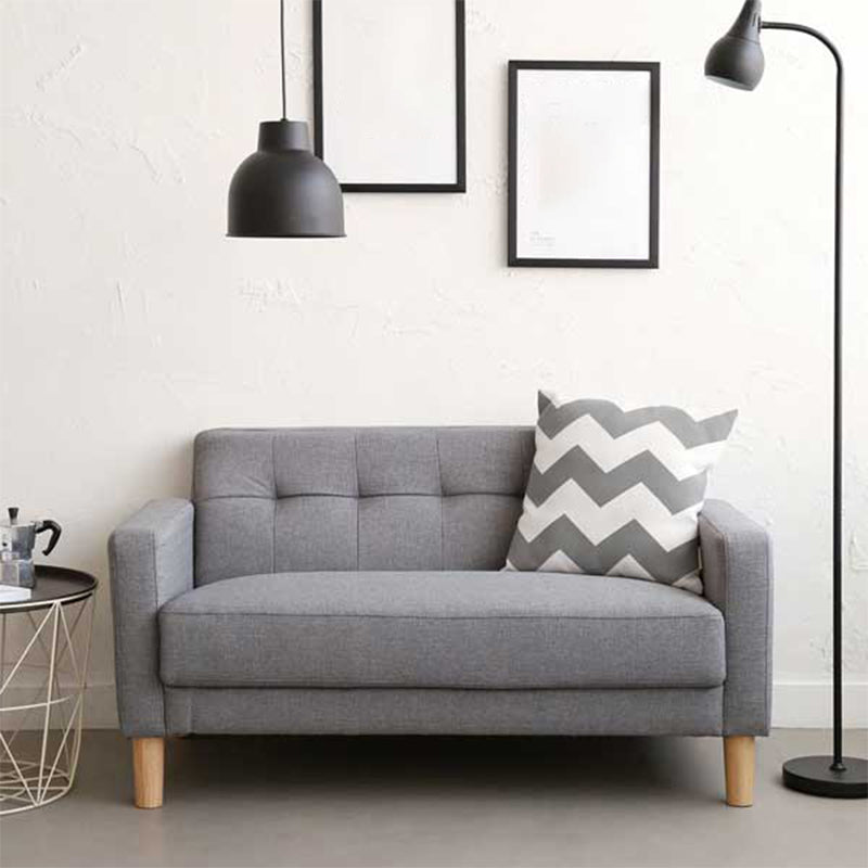 Standard Biscuit Back Settee Sofa Contemporary Square Arm Settee Loveseat