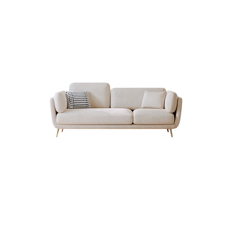 Contemporary Square Arm Sofa Couch Standard Velvet Settee Couch