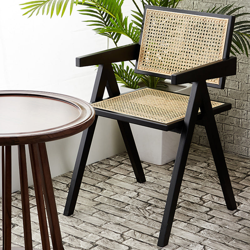 Wood 20" L x 20" W x 31.8" H Armless Solid Wood Frame Chair for Living Room