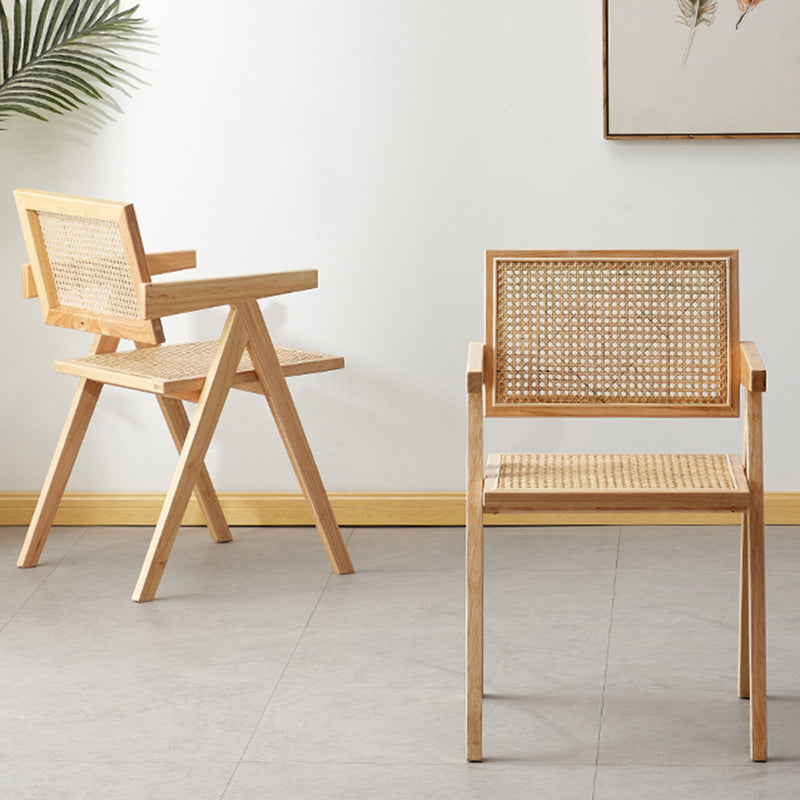 Wood 20" L x 20" W x 31.8" H Armless Solid Wood Frame Chair for Living Room