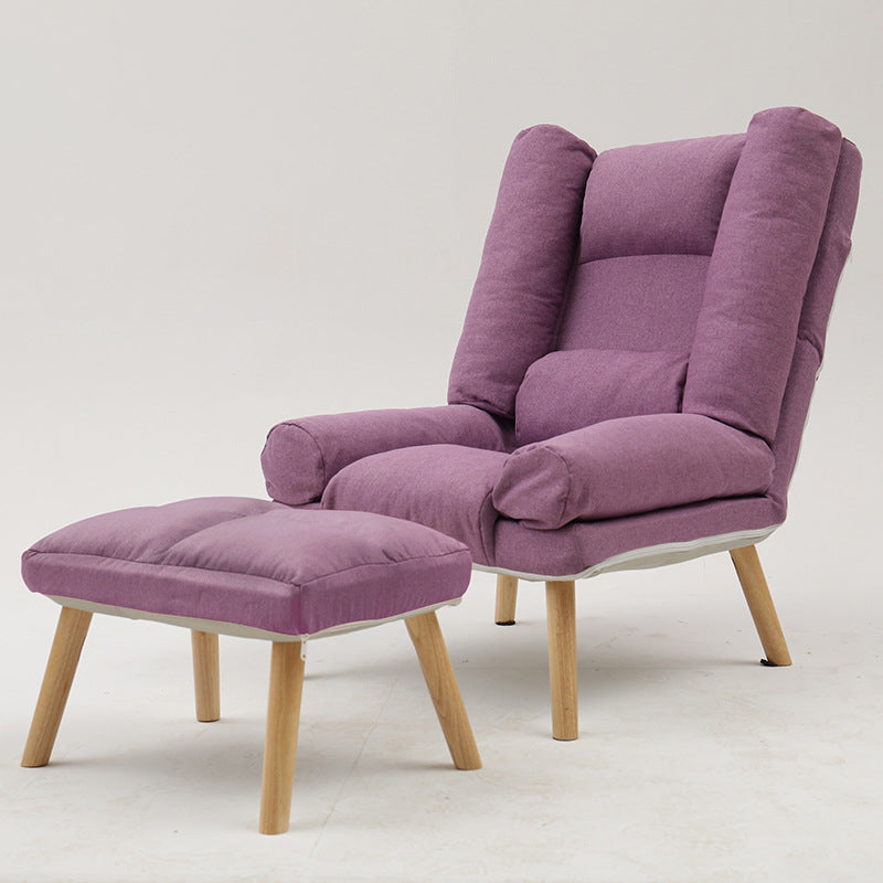 29.52"Wide Armchair Cotton Blend Arm Chair with Basic Four Legs and Pillow Back