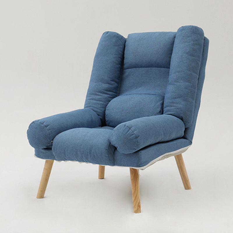 29.52"Wide Armchair Cotton Blend Arm Chair with Basic Four Legs and Pillow Back