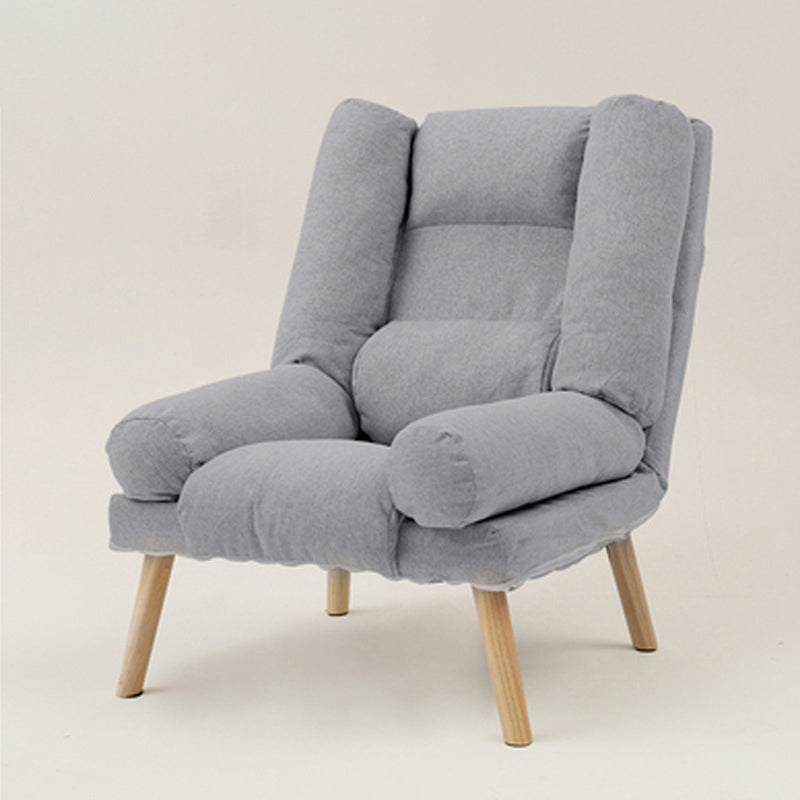 29.52"Wide Armchair Cotton Blend Arm Chair with Basic Four Legs and Pillow Back