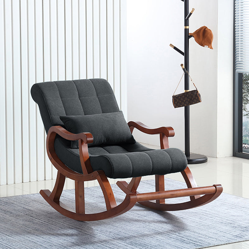 Cotton Blend/Fabric Lounge Chair with Sled Base Pillow Back Armchair