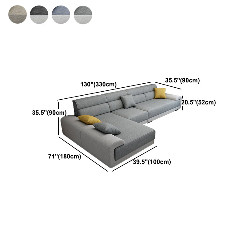 Contemporary Removable Cushions Pillow Top Arm Sectionals for Living Room