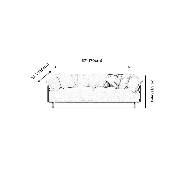 Stationary Cotton Living Room Pillow Top Arm Standard Cushions Seating