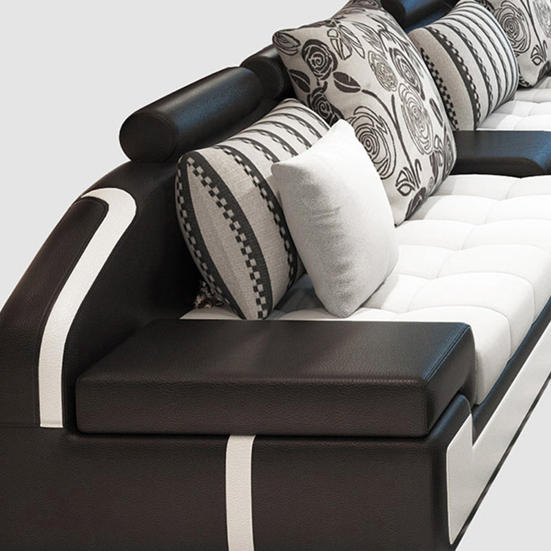 Light Gray Contemporary Sectional with Removable Cushions for Living Room