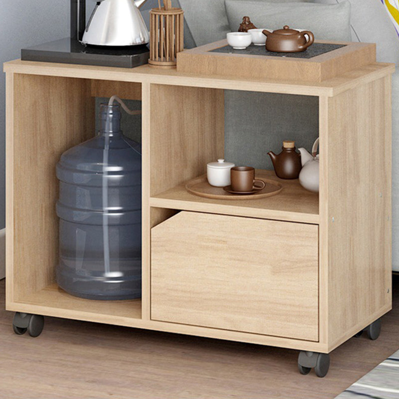Transitional Rectangular End Table Removable Sofa Side Table with Storage