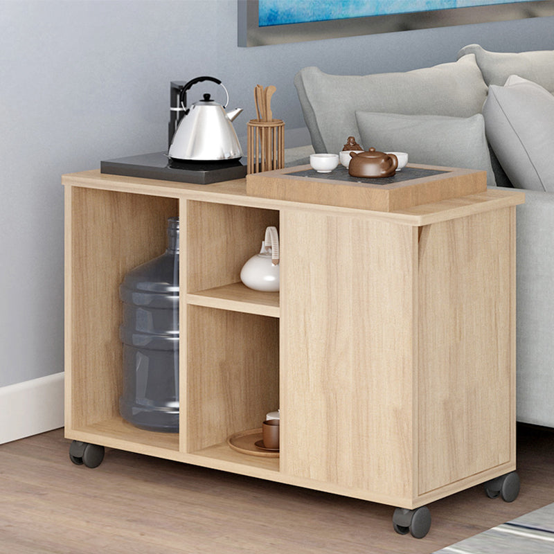 Transitional Rectangular End Table Removable Sofa Side Table with Storage