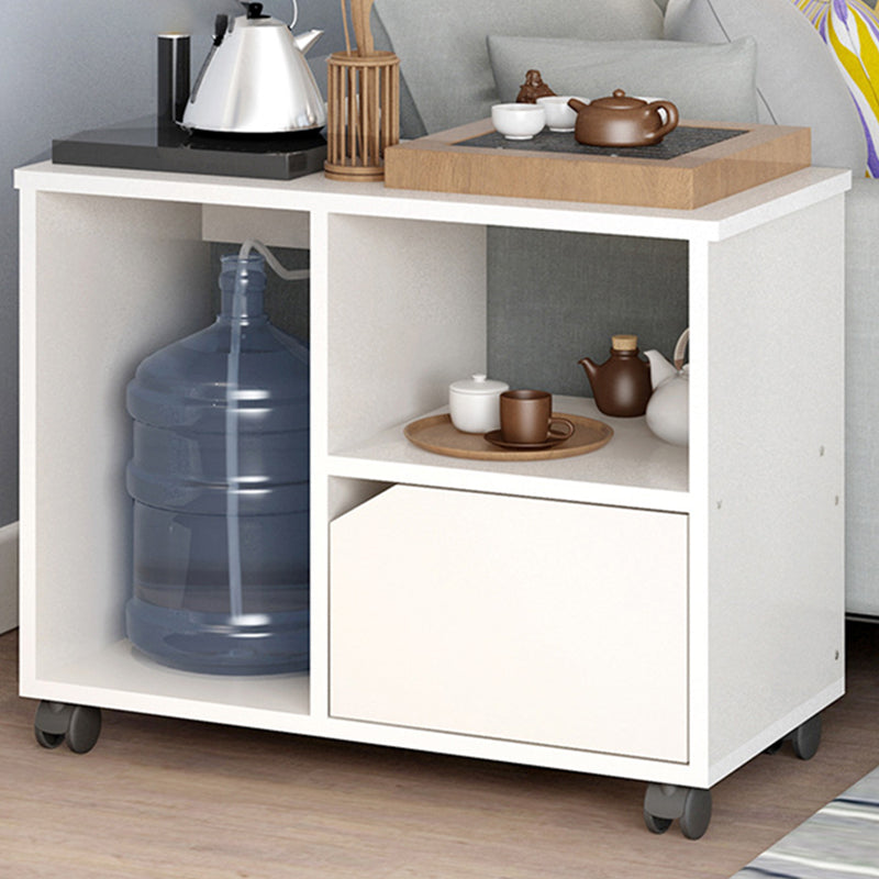 Transitional Rectangular End Table Removable Sofa Side Table with Storage