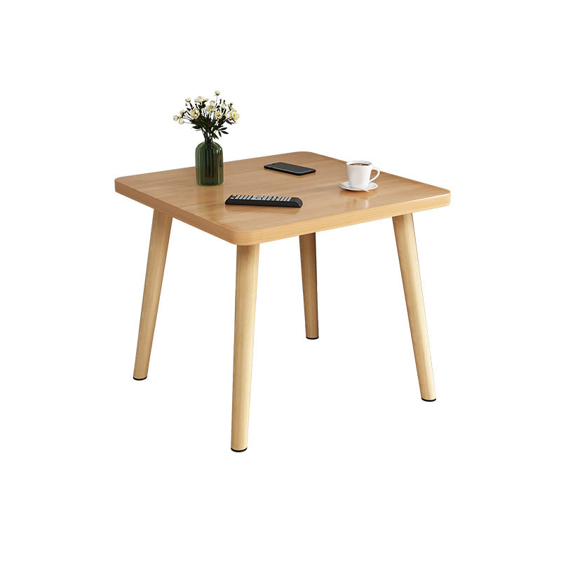 Scandinavian 16.5-inch Tall Wood Top End Table Square 4 Legs Side Table