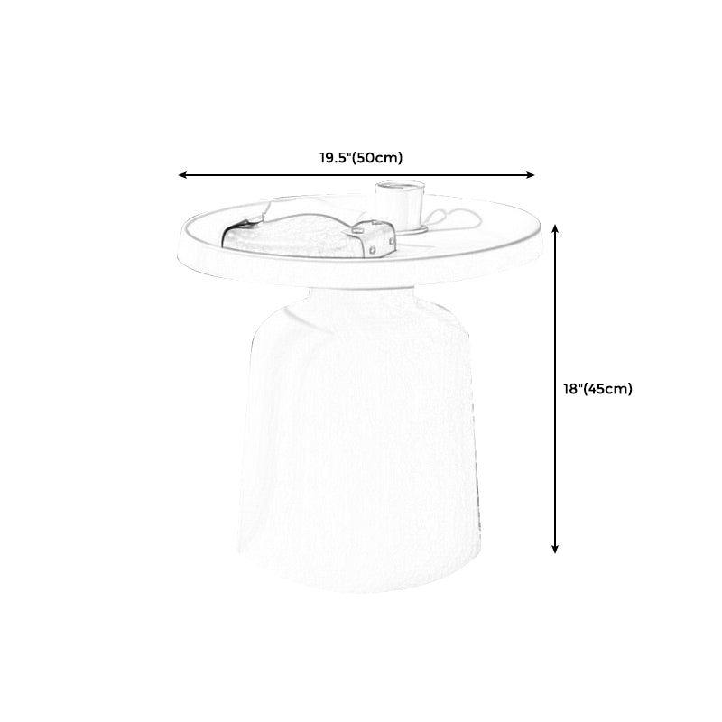 Black/White Pedestal Coffee Table Modern Marble Cocktail Table for Room