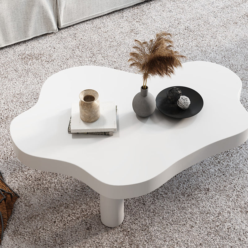 Contemporary 3 Legs Coffee Table Wood Cloud Shaped Cocktail Table