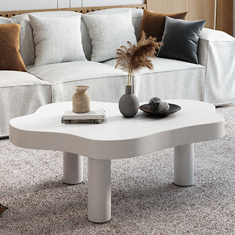 Contemporary 3 Legs Coffee Table Wood Cloud Shaped Cocktail Table