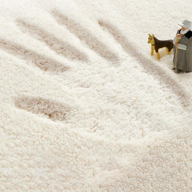 Orange Modern Rug Polyester Color Piece Indoor Rug Stain Resistant Rug for Drawing Room