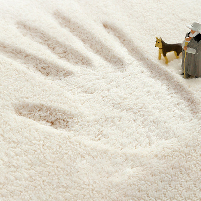 White Causal Rug Polyester Graphic Indoor Rug Washable Area Rug for Sitting Room