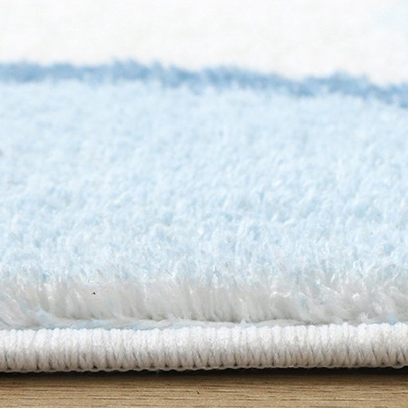 White Causal Rug Polyester Graphic Indoor Rug Washable Area Rug for Sitting Room