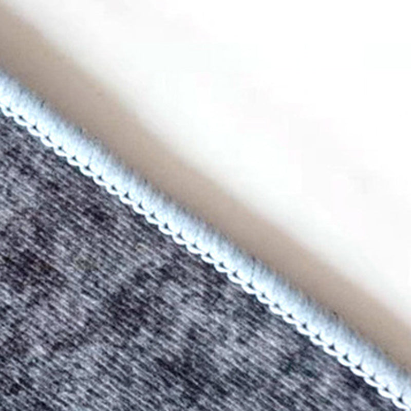 Dark Gray Gorgeous Rug Polyester Graphic Rug Stain Resistant Rug for Living Room