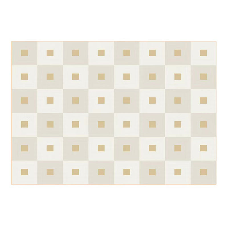 Dark Gray Modern Rug Polyester Pattern Area Rug Stain Resistant Rug for Living Room