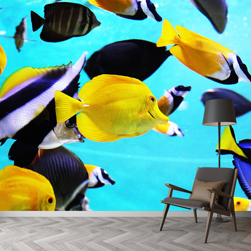 Photography Wall Mural Tropical Fish Printed Sitting Room Wall Mural
