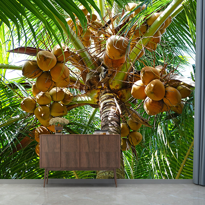 Fashionable Wall Mural Tropical Plant Leaf Printed Sitting Room Wall Mural