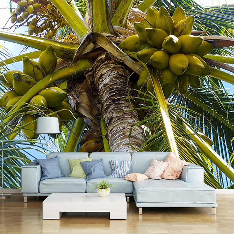 Fashionable Wall Mural Tropical Plant Leaf Printed Sitting Room Wall Mural