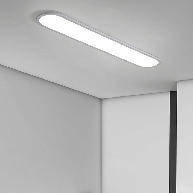 Modern Simple Iron Ceiling Light Ellipse Ceiling Lamp with Acrylic Shade for Bedroom