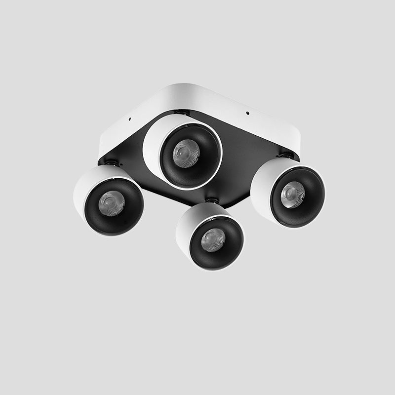 Modern Simple Style Aluminum Ceiling Light Geometry Rotatable Ceiling Lamp for Bedroom