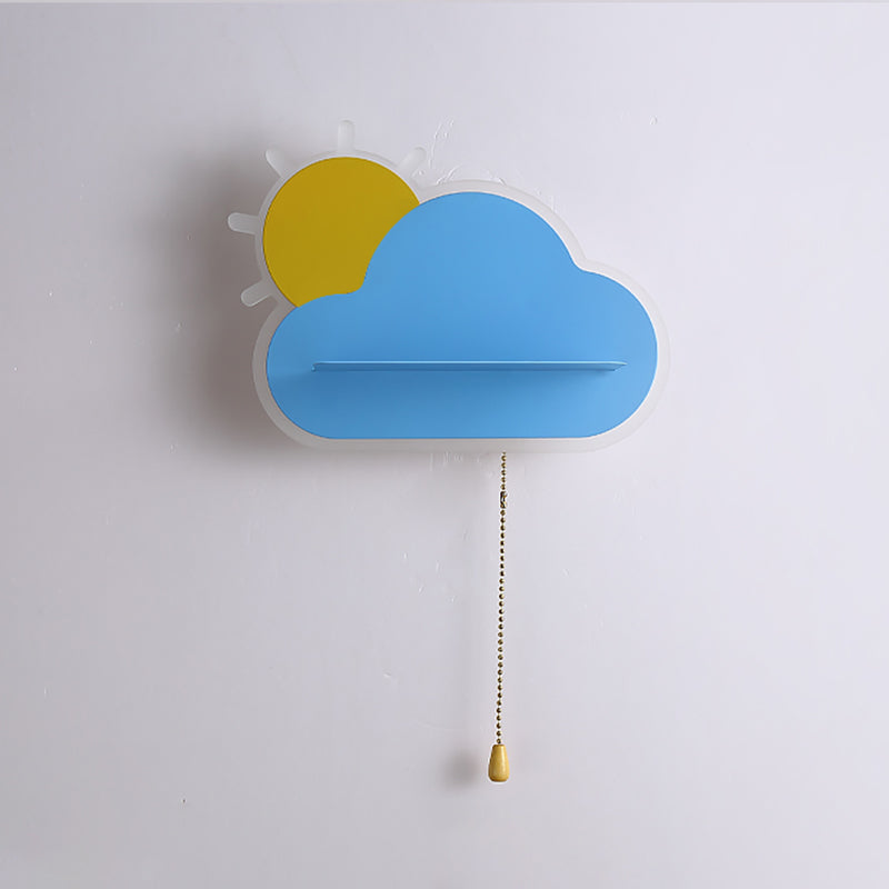 Cloud Shape Metal Wall Light Kid Style 1 Light Wall Lighting Fixtures
